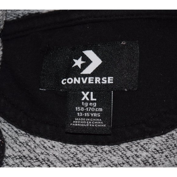 Converse Black Metallic Hoodie Size XL (juniors) - Picture 4 of 5